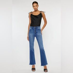 KanCan Rainn Ultra High Rise Flare Jeans, Medium Wash, Size 29